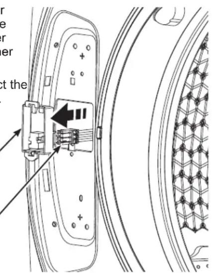 GE PFW955SPWDS - REMOVE THE TERMINAL HOLDER AND DISCONNECT THE PIN CONNECTOR FROM WASHER - 1