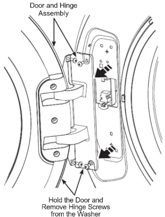 GE PFW955SPWDS - REMOVE THE DOOR ASSEMBLY - 1