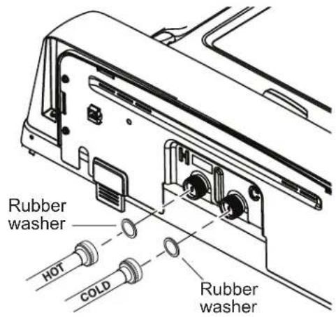 GE PTW805BPWRS - CONNECT WATER HOSES TO WASHER - 1