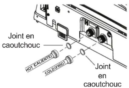 Joint en caoutchouc HOT (CALIENTE) COLD(FRIO) Joint en caoutchouc