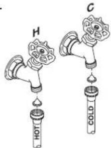 GE PTW800BPWRS - CONNECT WATER HOSES TO OUTLET VALVES - 1