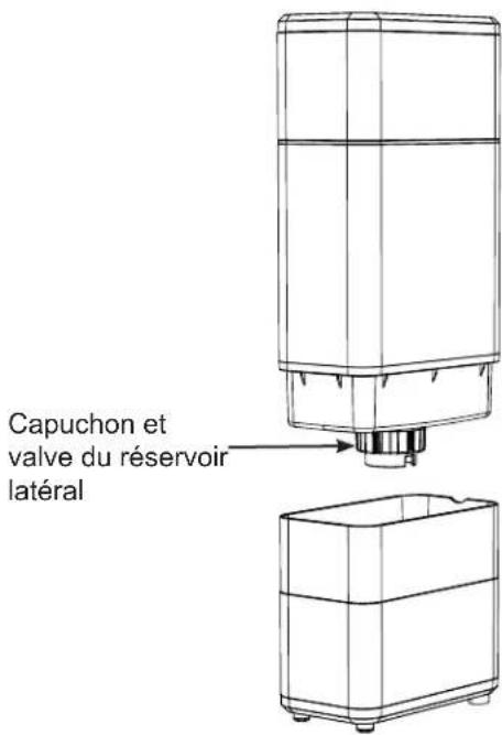 Capuchon et valve du réservoir latéral