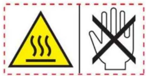 Pando PHM-850 - THE ACCESSIBLE SURFACE MAY BE HOT DURING AND AFTER OPERATION. - 1