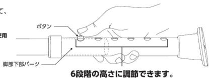 Yamazen A-0286A - ■高さ調節方法(脚部A・B) - 1