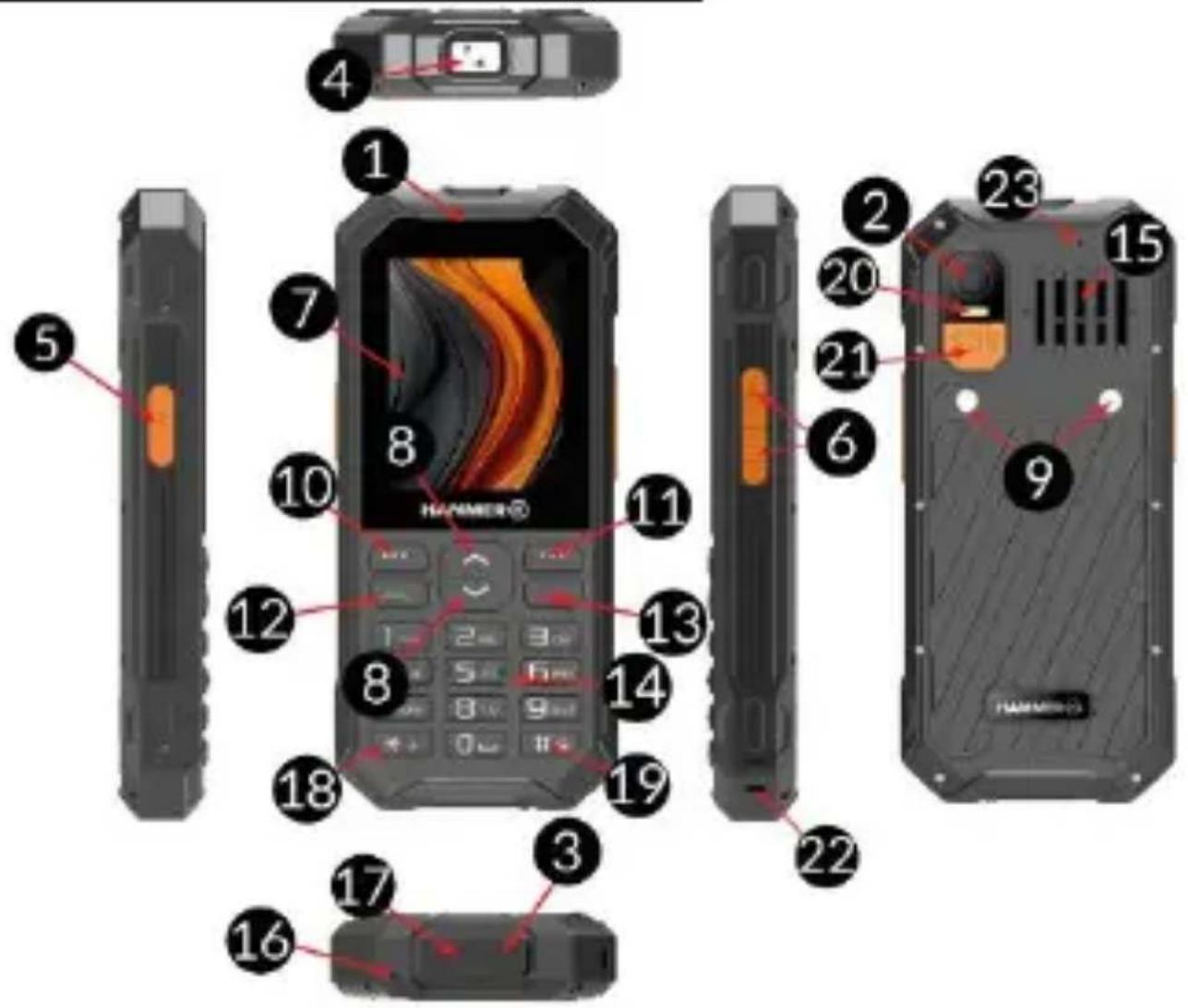Hammer 6 LTE - Baterijos parametrai: - 2
