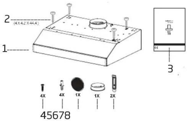 BEKO HNS61320X - Accesorii pentru montare - 1