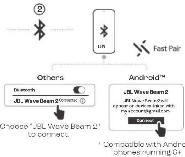 JBL Wave Beam 2 - POWER ON &amp; CONNECT - 3