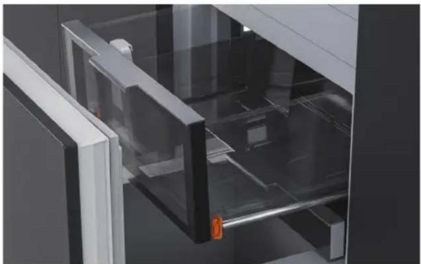Fisher & Paykel RS3084WRUE1 - Retrait du bac supérieur du congélateur - 1