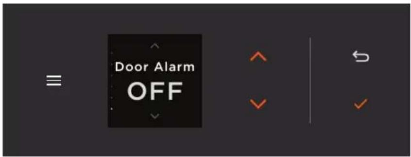 ≡ Door Alarm OFF