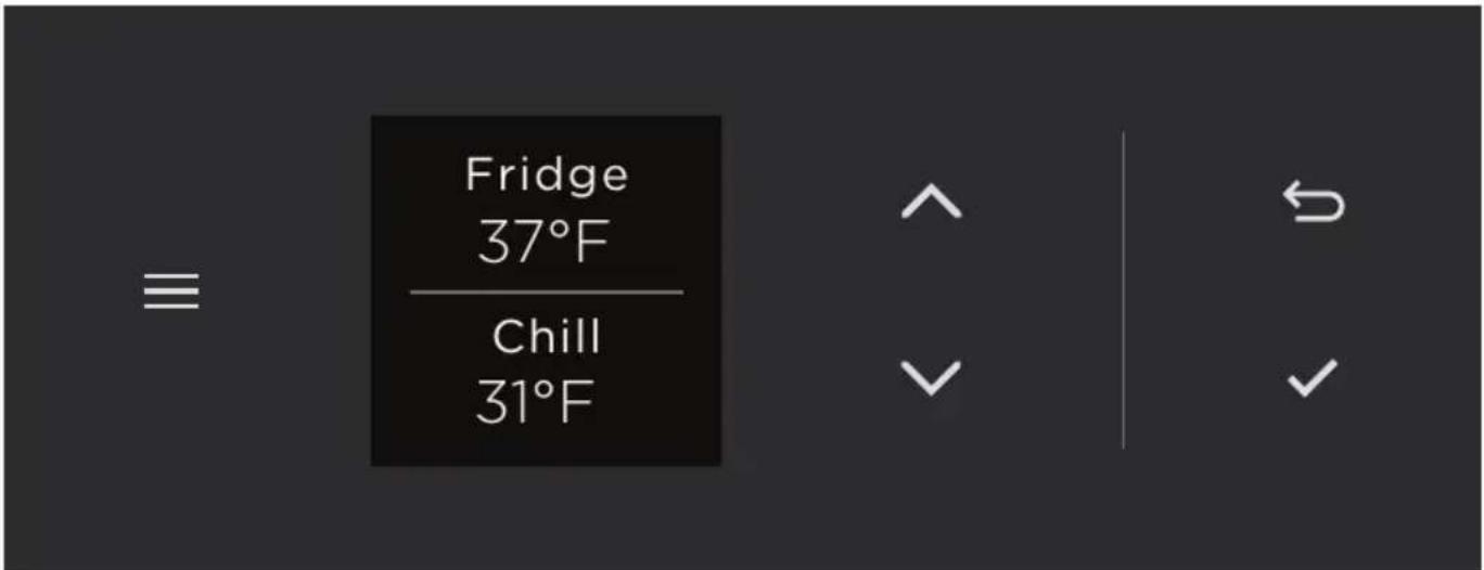 Fridge 37°F Chill 31°F