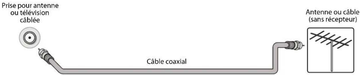 PIONEER PN43951-22C - Connexion d'une antenne ou de la télévision câblée (sans récepteur) - 1
