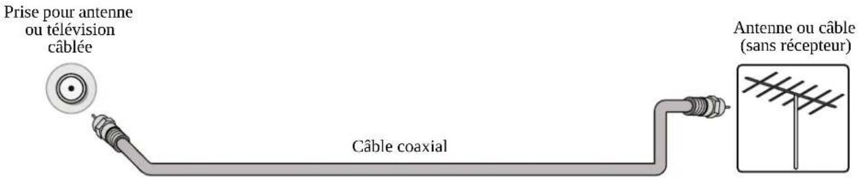 PIONEER PN50951-22C - Connexion d'une antenne ou de la télévision câblée (sans récepteur) - 1