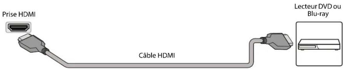 PIONEER PN50951-22C - Connexion d'un lecteur DVD ou Blu-ray - 1