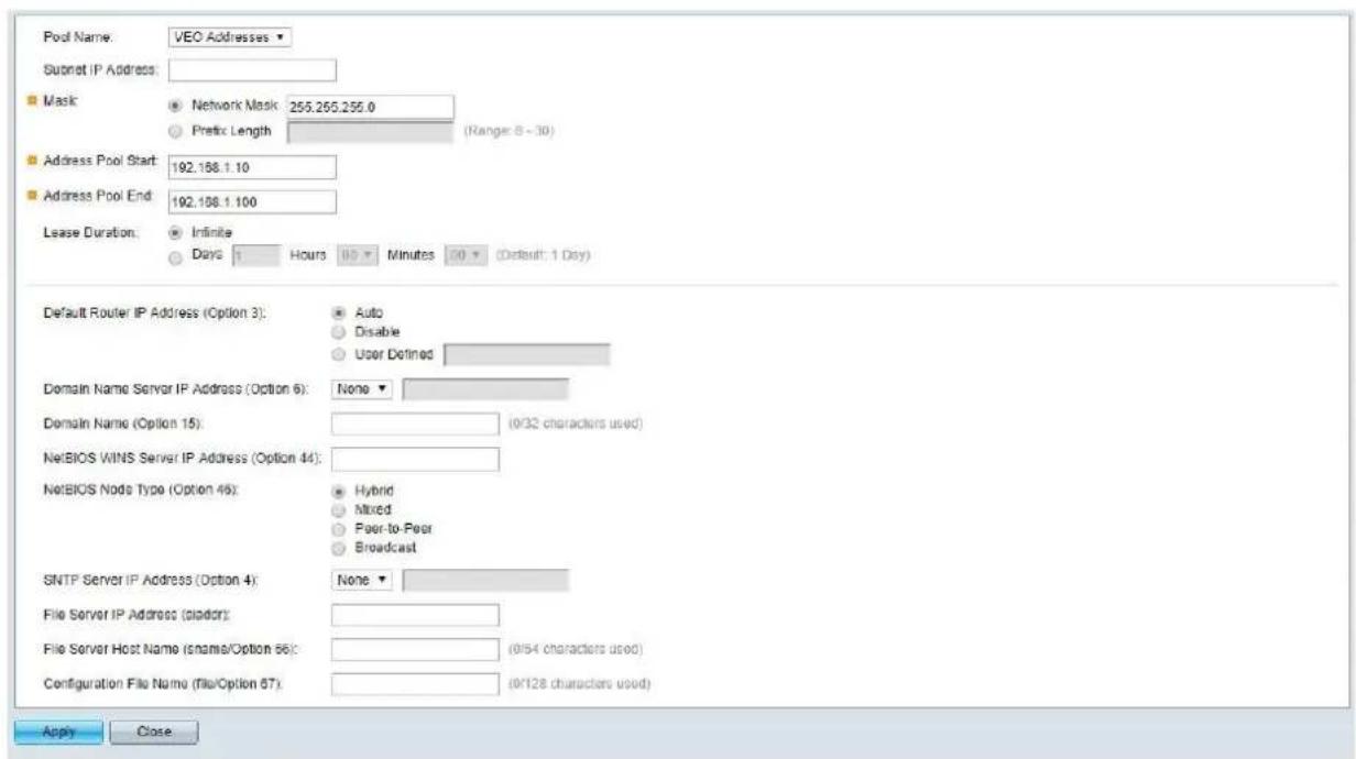 Ecler VEO-XRI2L - CONFIGURING THE DHCP SERVER - 3