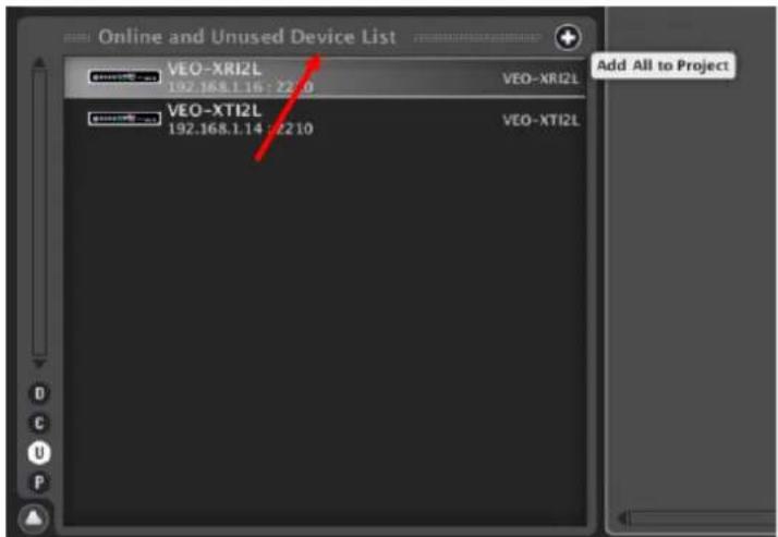Ecler VEO-XRI2L - Comment ajouter les VEO-XTI2L et VEO-XRI2L à un projet EclerNet Manager - 2