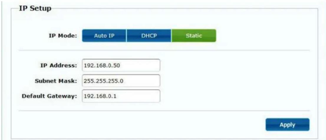 Ecler VEO-XRI2L - Configuration d'une adresse IP statique - 1
