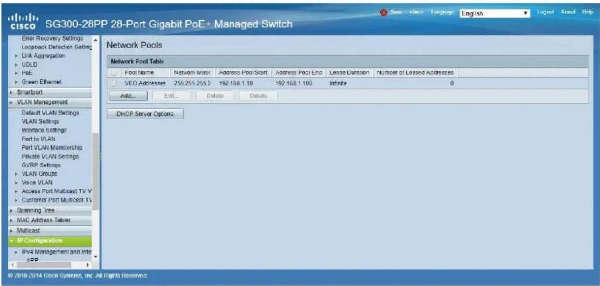 Ecler VEO-XRI2L - CONFIGURING THE DHCP SERVER - 4