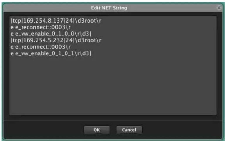 Ecler VEO-XRI2L - Exemples de chaînes de caractères Net String dans Ecler Net Manager - 2