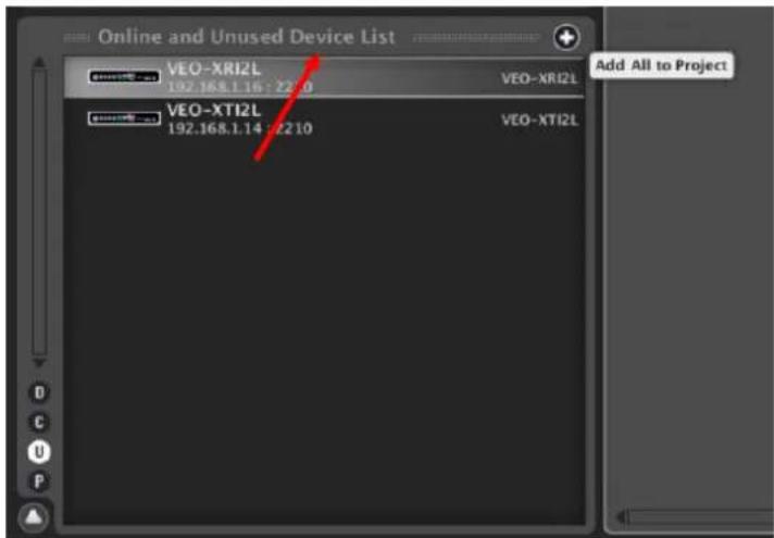 Ecler VEO-XTI2L - Comment ajouter les VEO-XTI2l et VEO-XRI2L à un projet EclerNet Manager - 2