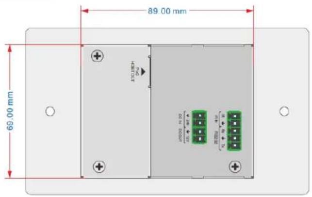 Ecler VEO-XWT44E - SCHÉMA AVEC COTES - 2
