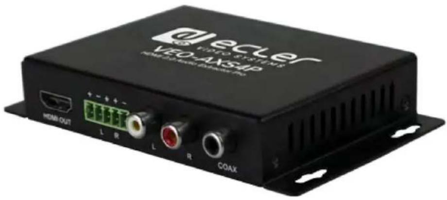 DIECLER VIDEO SYSTEMS VEO-AXS4P HDMI OUT L R L R COAX
