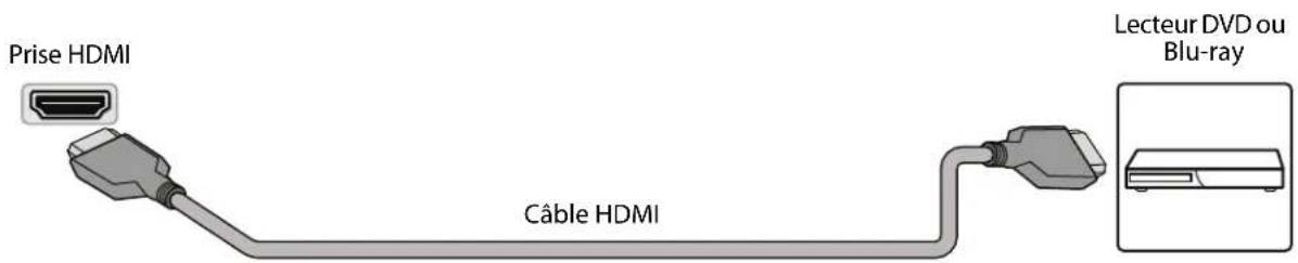 PIONEER PN32-551-24U - Connexion d'un lecteur DVD ou Blu-ray - 1