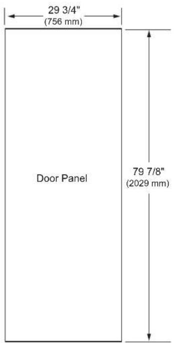 SIGNATURE SKSCF3001P - DIMENSIONS DU PANNEAU PERSONNALISÉ DE 3/4 PO (19 MM) – INSTALLATION ENCASTRÉE - 1