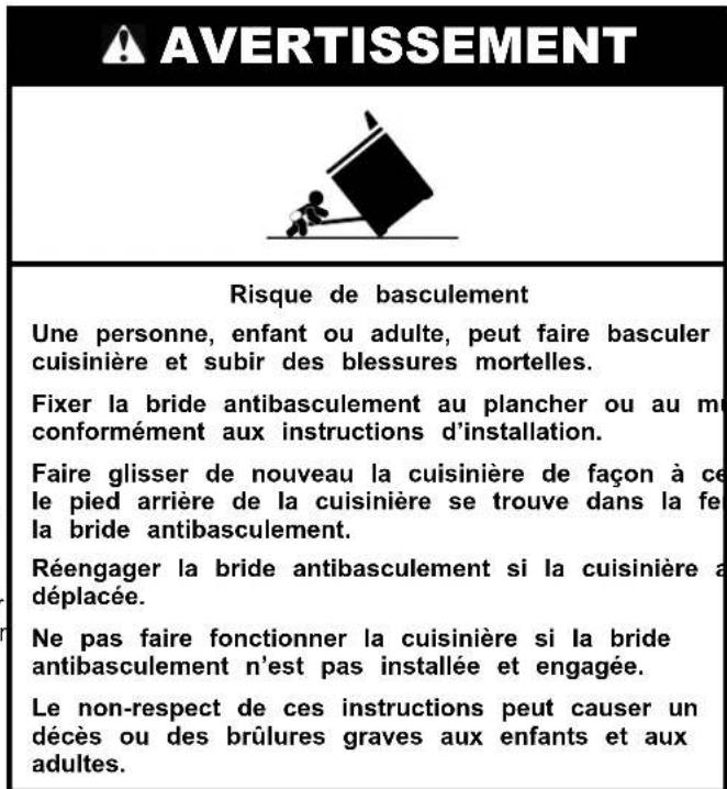 MAYTAG MFES8030RZ - Réglage des pieds de nivellement - 1