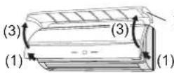 FUJITSU Airstage ASYE14GACH - Entfernen des Ansauggitters und den Luftfilter. - 1