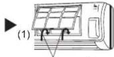 FUJITSU Airstage ASYE14GACH - Setzen Sie das Einlassgitter und den Luftfilter wieder ein. - 2