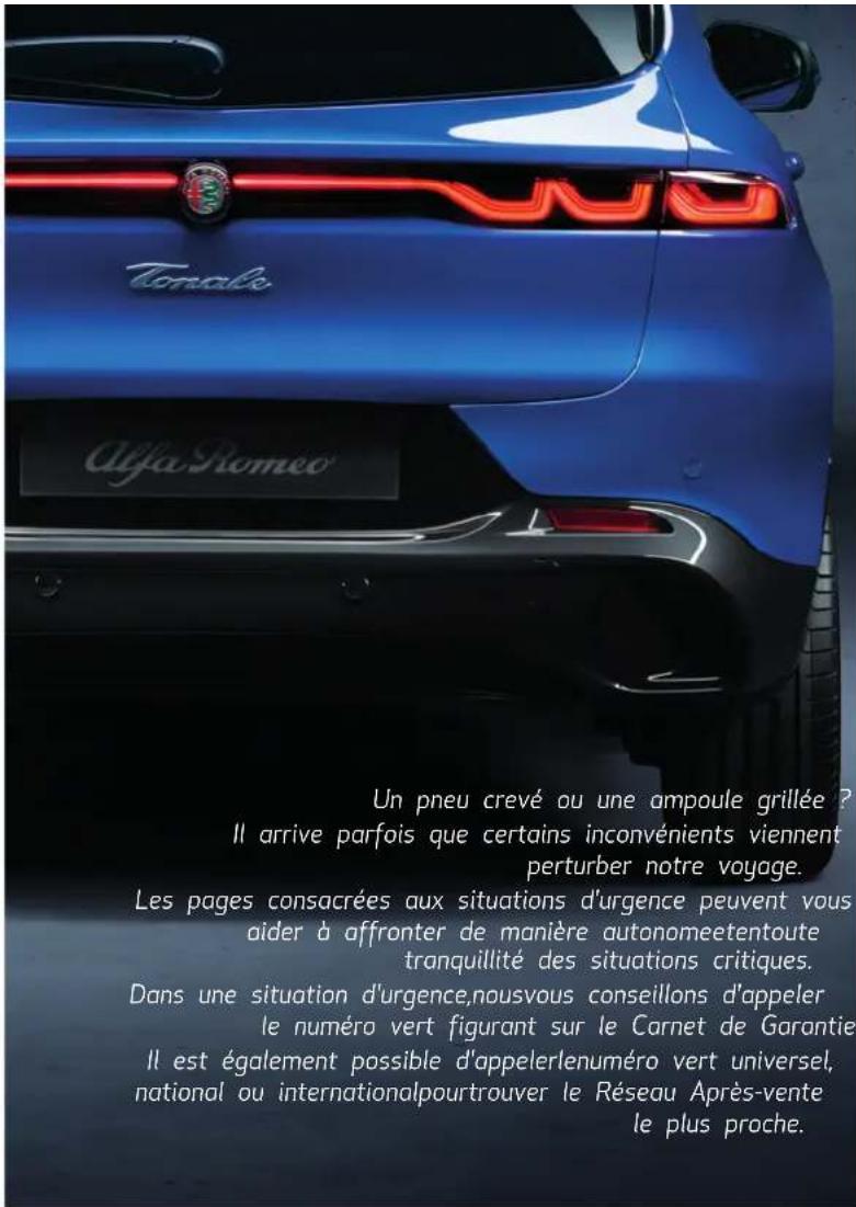 ALFA ROMEO Tonale (2025) - AVERTISSEMENT - 1