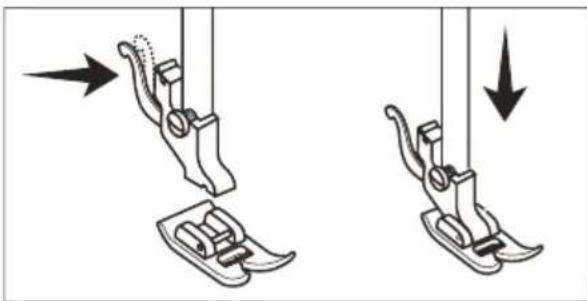 Prixton P125 - Rimozione o attacco del piedino premistoffa - 1