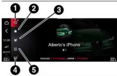 ALFA ROMEO Giulia (2025) - MENU PRINCIPAL DU TÉLÉPHONE - 1