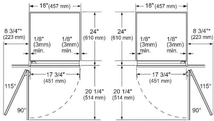 SIGNATURE SKSCW241RP - INSTALLATION CLEARANCES - 1