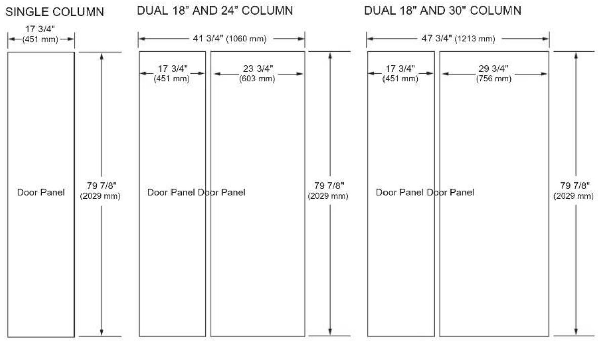 SIGNATURE SKSCW181RP - 3/4" (19 MM) CUSTOM PANEL DIMENSIONS – FLUSH INSTALLATION - 1