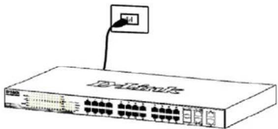 D-LINK DES-1210-52 - Étape 3 : raccordement au secteur - 1