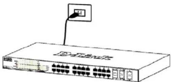 D-LINK DES-1210-52 - Step 3 – Plugging in the AC Power Cord - 1