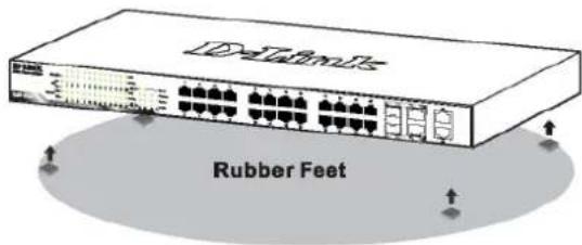 D-LINK DES-1210-52 - Instalação em Mesa de Trabalho ou Prateleira - 1