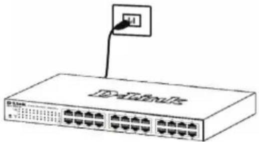 D-LINK DGS-1100-05PD - Paso 3. Conexión del cable de alimentación AC - 1