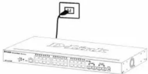 D-LINK DGS-1510-28XMP - Fase 3 – Collegamento del cavo di alimentazione CA - 1