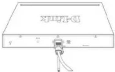 D-LINK DGS-1510-28XMP - Установка стяжки для закрепления кабеля питания - 5