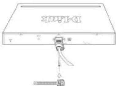 D-LINK DGS-1510-28XMP - Installation de l'attache du cordon d'alimentation - 3