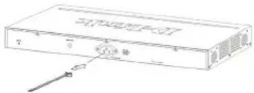 D-LINK DGS-1510-28XMP - Установка стяжки для закрепления кабеля питания - 1