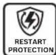 BOSCH GWS 18V-11 S Professional - Protectie la repornire - 1