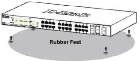 D-LINK DGS-1210-20 - Установка на стол или поверхность - 1