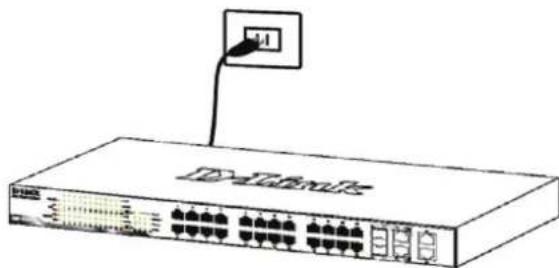 D-LINK DGS-1210-20 - Paso 3. Conexión del cable de alimentación AC - 1