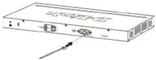 D-LINK DXS-1210-12SC - Установка фиксатора для кабеля питания - 1