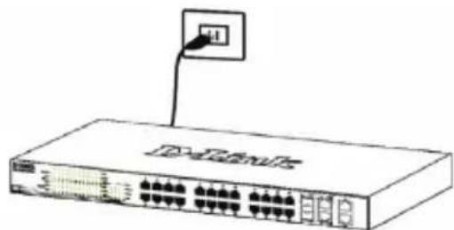 D-LINK DXS-1210-12SC - Etapa 3 – Conectando o Cabo de Alimentação CA - 1