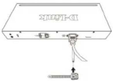 D-LINK DXS-1210-12SC - Установка фиксатора для кабеля питания - 3