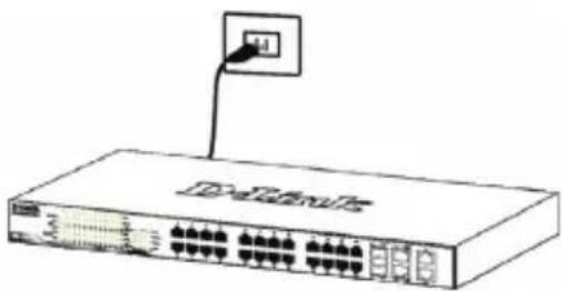 D-LINK DXS-1210-12SC - Paso 3. Conexión del cable de alimentación AC - 1